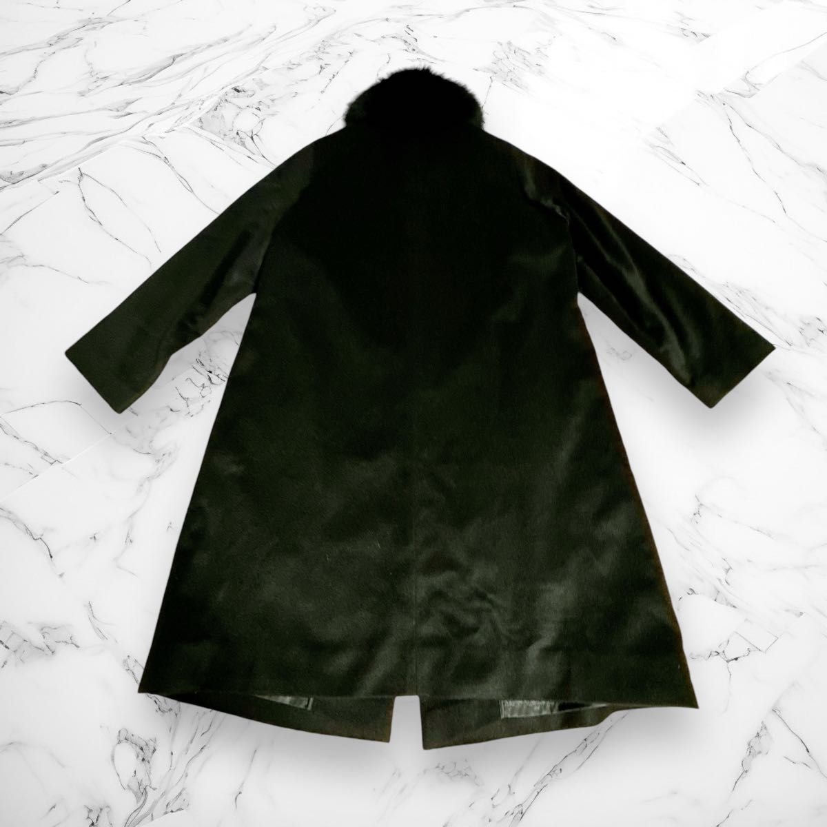 カシミヤ100% S&Imprime ロングコート ブルーフォックスファー カシミヤ100% S&Imprime ロングコート ブルーフォックスファー