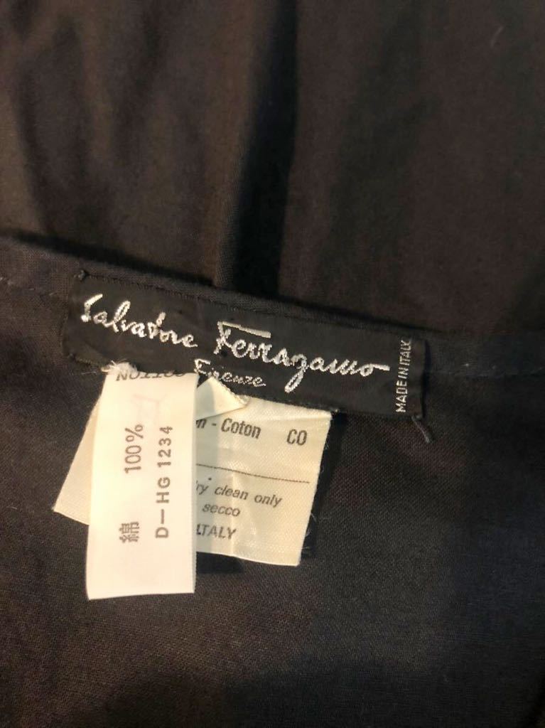 (G) SALVATORE FERRAGAMO サルヴァトーレフェラガモ　レディース　ブラック　ワンピース　ドレス　44表記_画像3