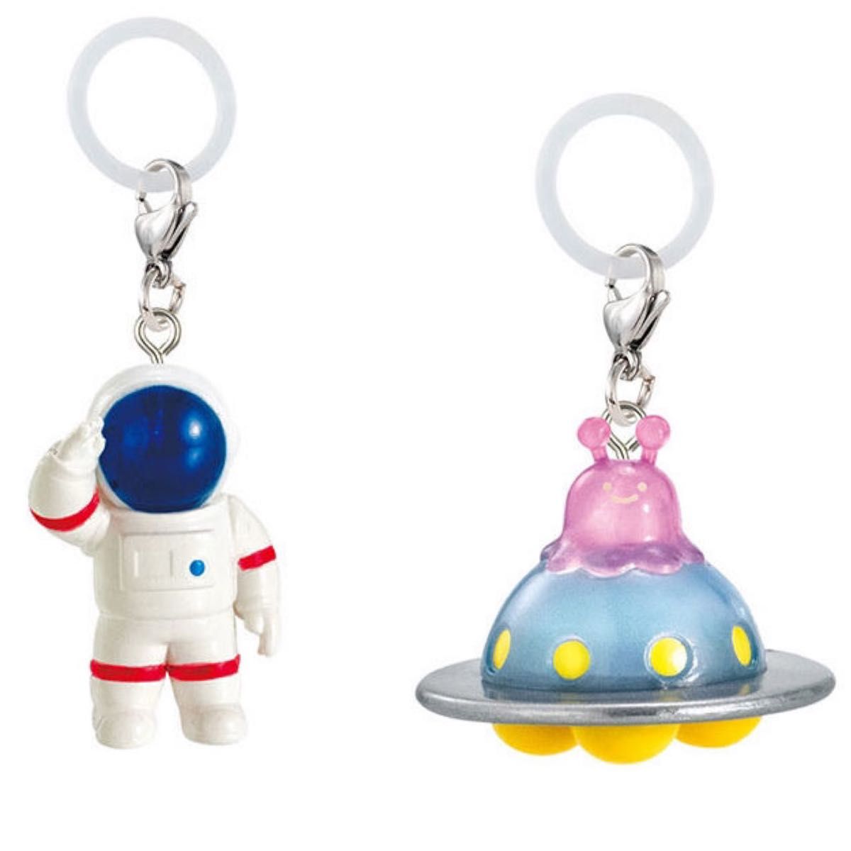 2点 宇宙のなかま めじるしアクセサリー 宇宙飛行士 敬礼 UFOに 2点 宇宙のなかま めじるしアクセサリー 宇宙飛行士 敬礼 UFOに