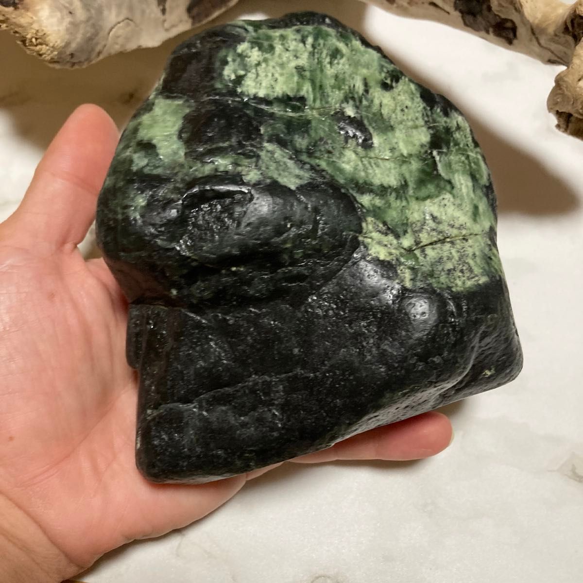 長崎産 蛇紋石 12cm/12cm/6cm 天然石 観賞用 置物 標本 長崎産 蛇紋石 12cm/12cm/6cm 天然石 観賞用 置物 標本