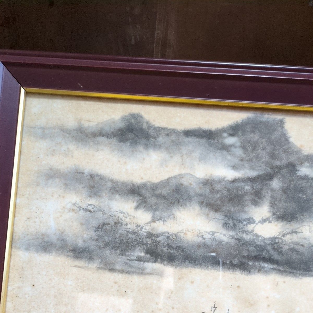 67 ド迫力 山水水墨画 肉筆 直筆 日本画 崖 海 舟 山 木 など 荒 67 ド迫力 山水水墨画 肉筆 直筆 日本画 崖 海 舟 山 木 など 荒