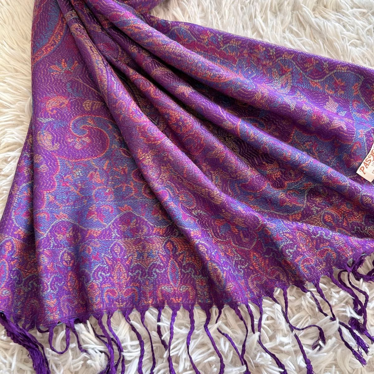 新品 タグ付き PASHMINA パシュミナ ストール カシミヤ100 新品 タグ付き PASHMINA パシュミナ ストール カシミヤ100