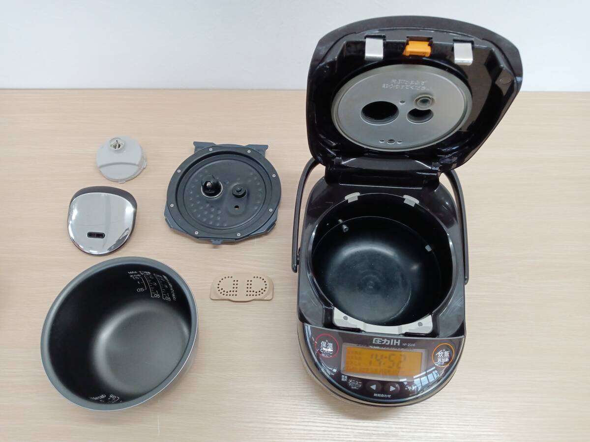 ★【BE-0519】ZOJIRUSHI　象印　NP-ZG10　2018年製　圧力IH炊飯ジャー　極め炊き　ダークブラウン　5.5合炊き　通電確認済　簡易掃除済