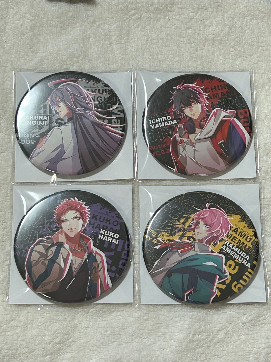 ヒプマイ Division Leaders 缶バッジ 一郎 乱数 寂雷 空却 ヒプマイ Division Leaders 缶バッジ 一郎 乱数 寂雷 空却