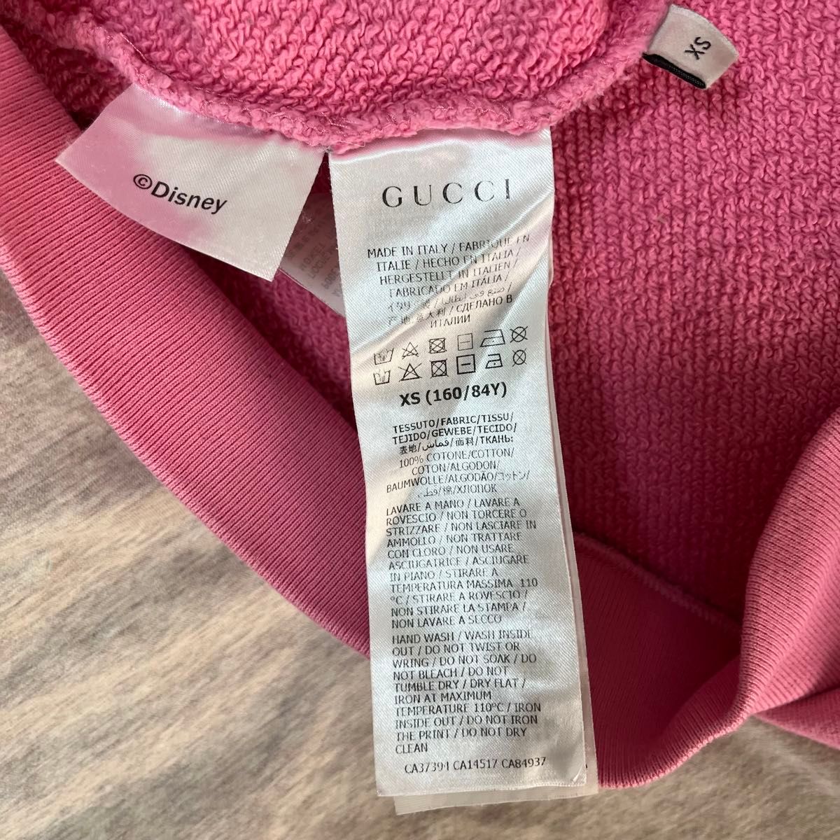 GUCCI×Disney ミッキートレーナー ピンク XS GUCCI グッチ GUCCI×Disney ミッキートレーナー ピンク XS GUCCI グッチ