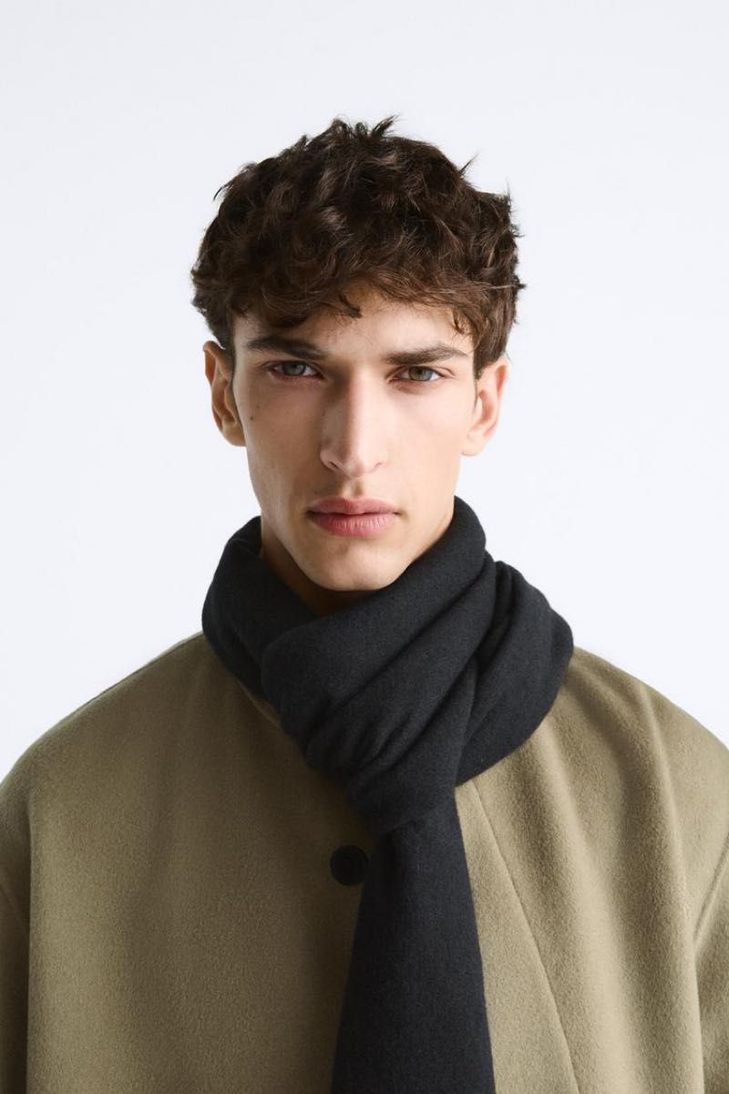新品 ZARA ザラ マン メンズ ベーシック ソフト マフラー 新品 ZARA ザラ マン メンズ ベーシック ソフト マフラー