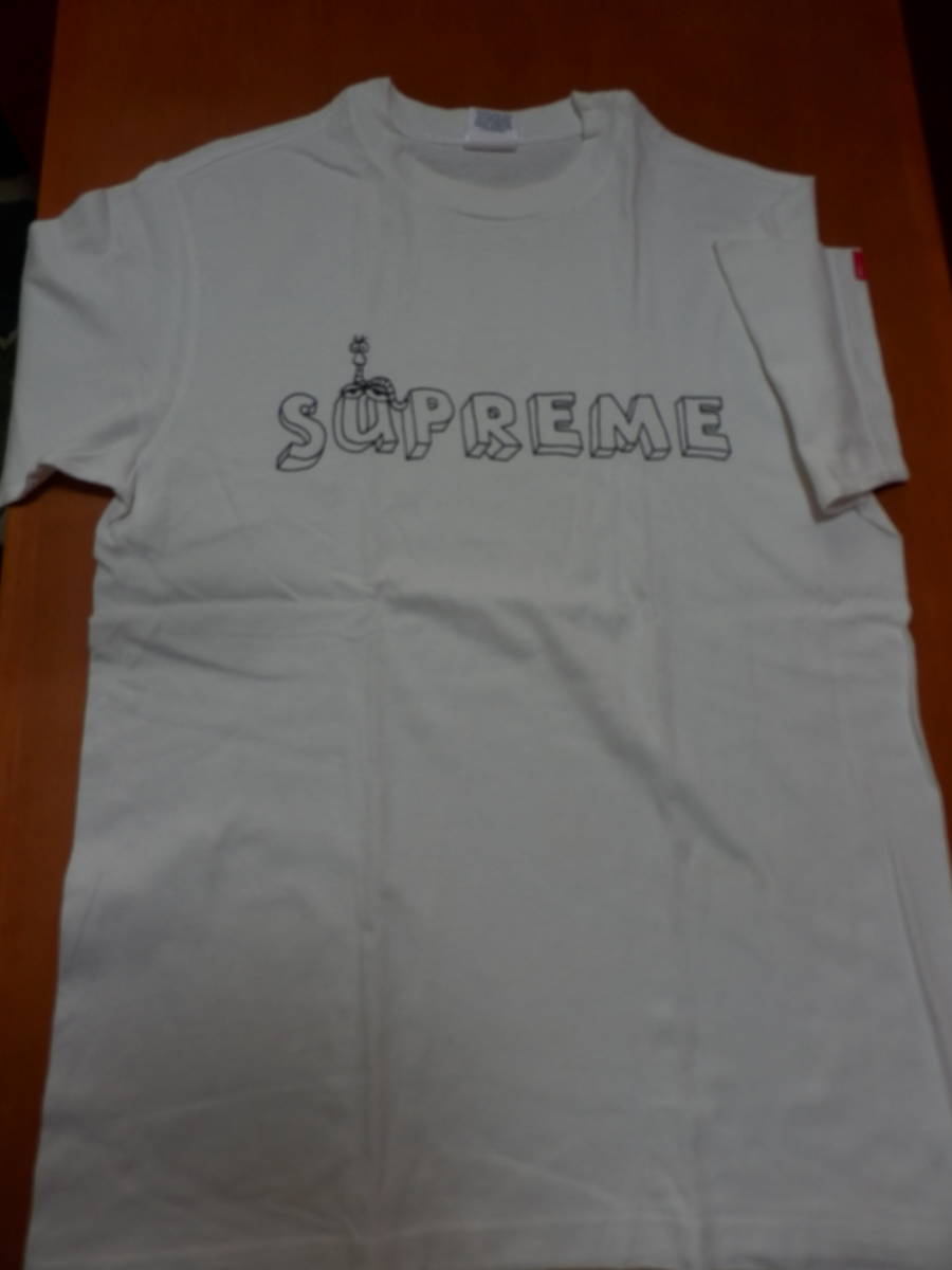 Supreme シュプリーム 2007 Wtaps 限定コラボ Ｗネーム ダブルタップス 袖タグ ロゴ Ｔシャツ サイズＭ 美品 正規品