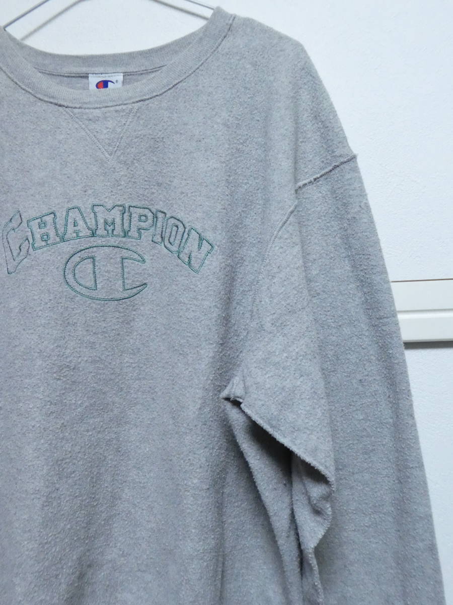 Champion スウェット リバース チャンピオン　リバースウィーブ グレー　XL　ビッグシルエット　メキシコ製　90Sビンテージ　刺繍タグ_画像8