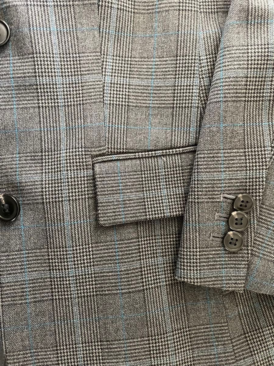 UNIQLO テーラード ジャケット グレンチェック グレー XS 洗える UNIQLO テーラード ジャケット グレンチェック グレー XS 洗える