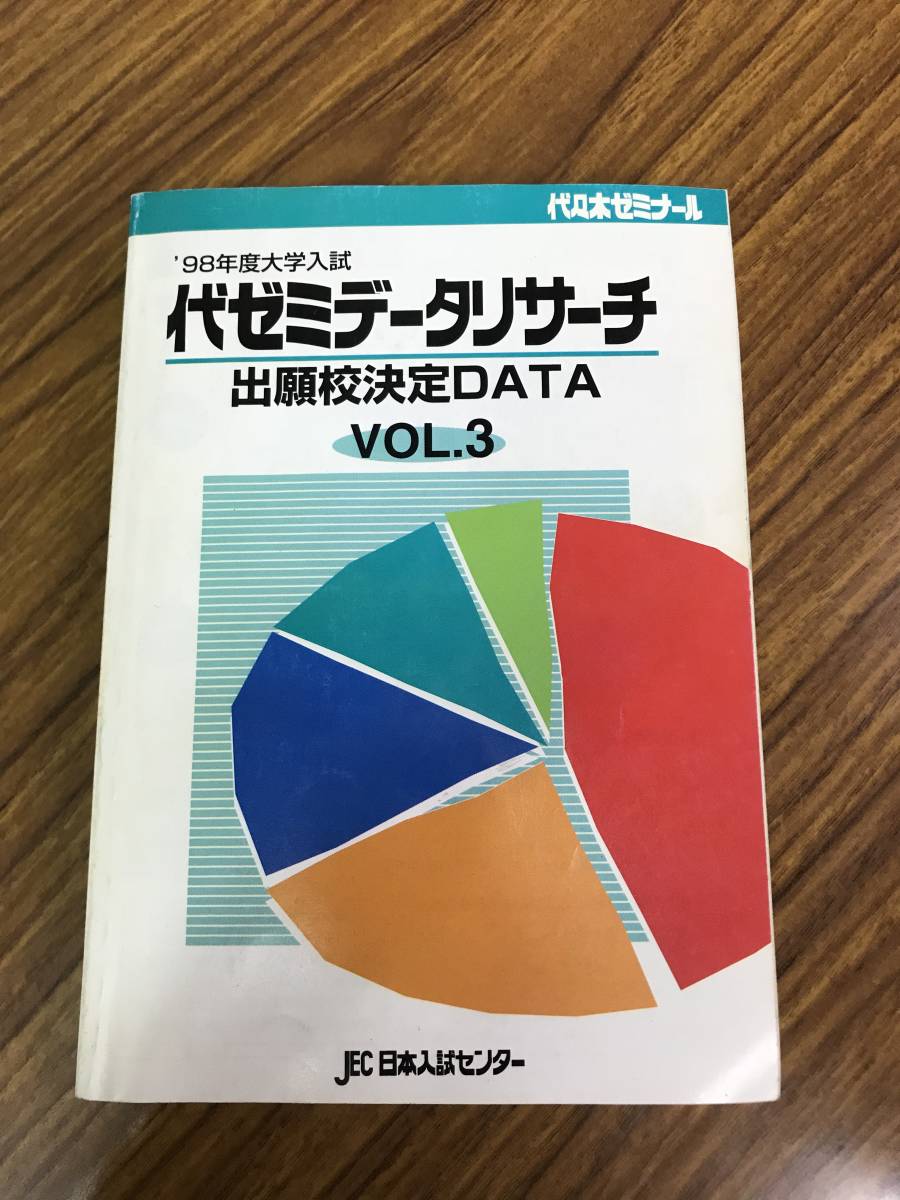 代ゼミ データリサーチ　入試難易ランキング　 Vol.3　1998年入試 　日本入試センター　東京大学をはじめ全大学偏差値ランキング一覧_画像1