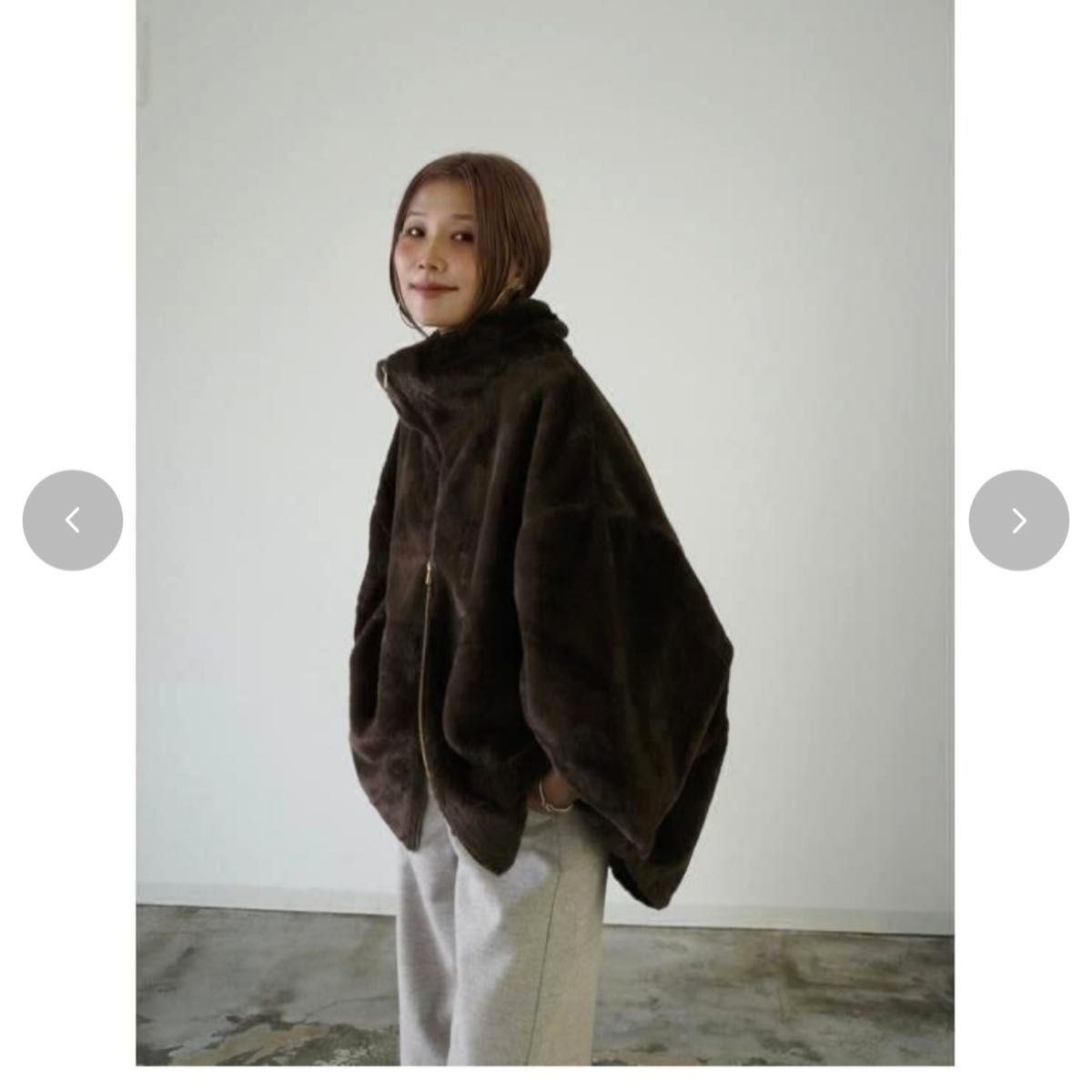 M新品 しまむら hideka フェイクファーダブルZIPブルゾンファー M新品 しまむら hideka フェイクファーダブルZIPブルゾンファー