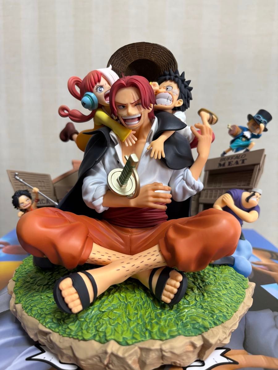 JC104巻掛け替えカバーイラストジオラマ シャンクス ウタ ルフィ JC104巻掛け替えカバーイラストジオラマ シャンクス ウタ ルフィ