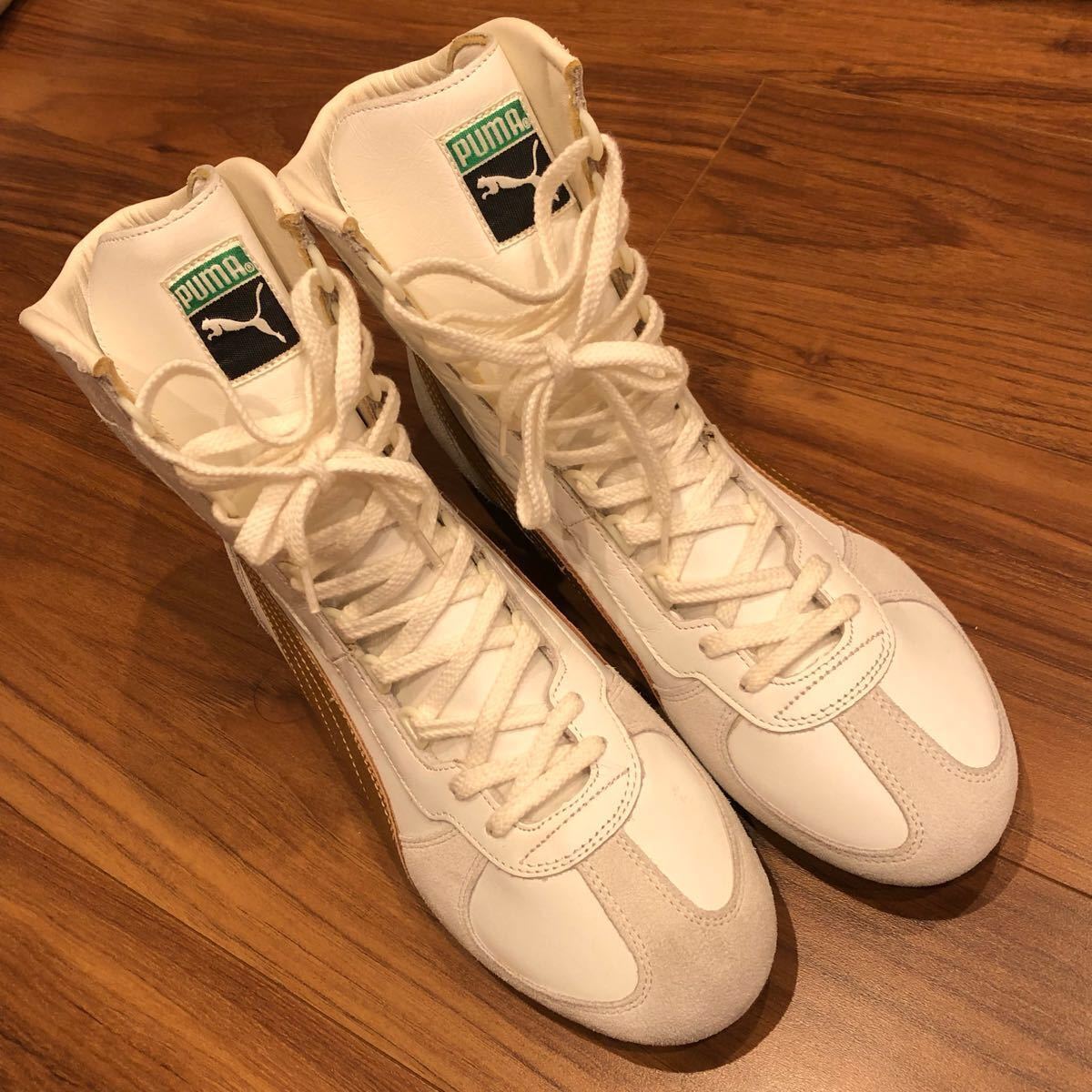 Paypayフリマ 未使用 Puma ハイカット スニーカー 白 ゴールド Paypayフリマ 未使用 Puma ハイカット スニーカー 白 ゴールド