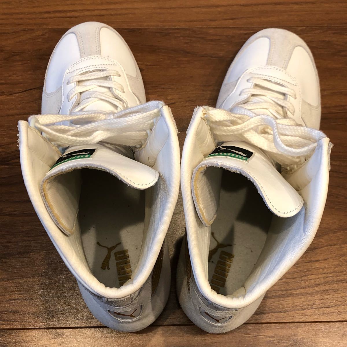 Paypayフリマ 未使用 Puma ハイカット スニーカー 白 ゴールド Paypayフリマ 未使用 Puma ハイカット スニーカー 白 ゴールド