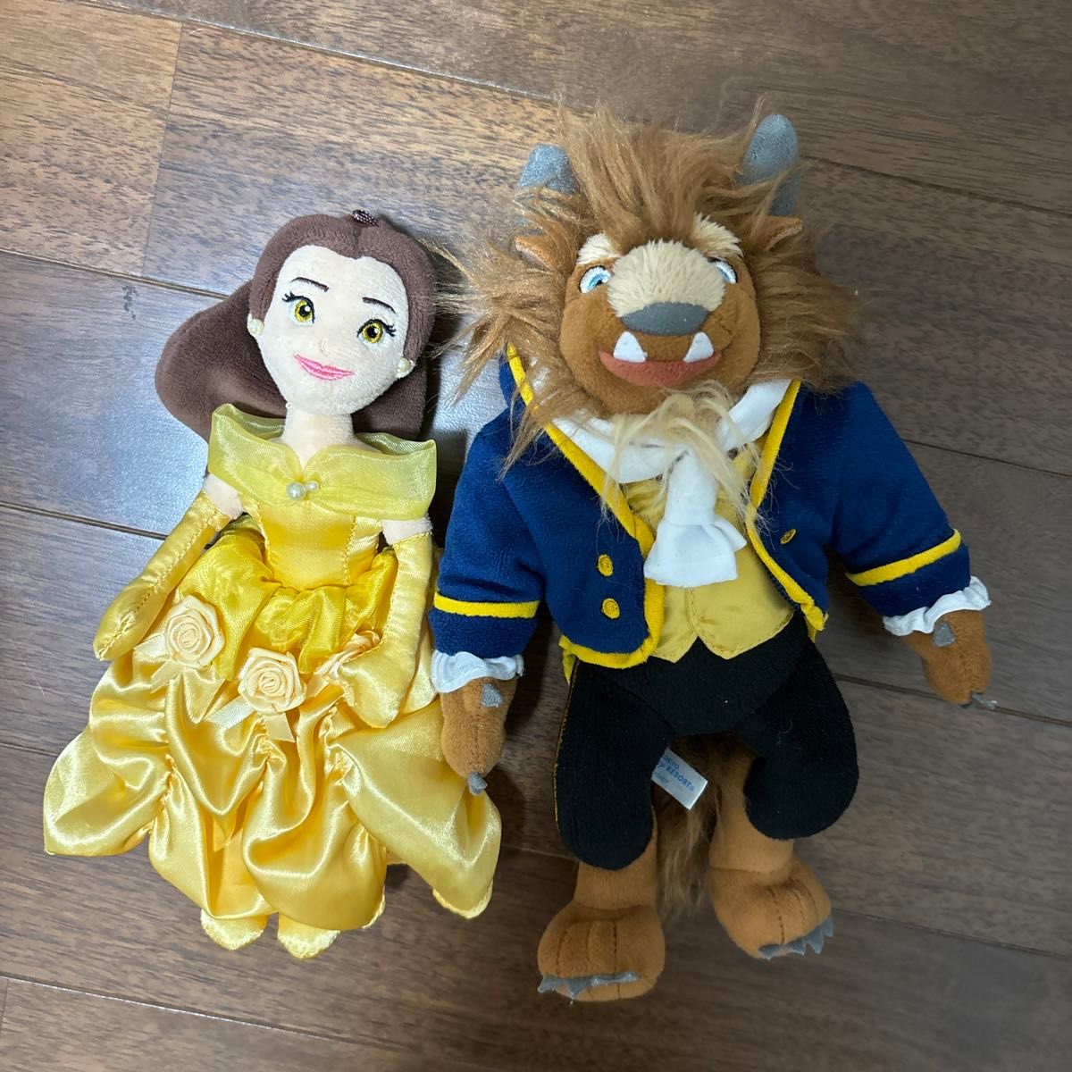ディズニーランド 美女と野獣 ベルと野獣 ぬいぐるみバッジ ディズニーランド 美女と野獣 ベルと野獣 ぬいぐるみバッジ