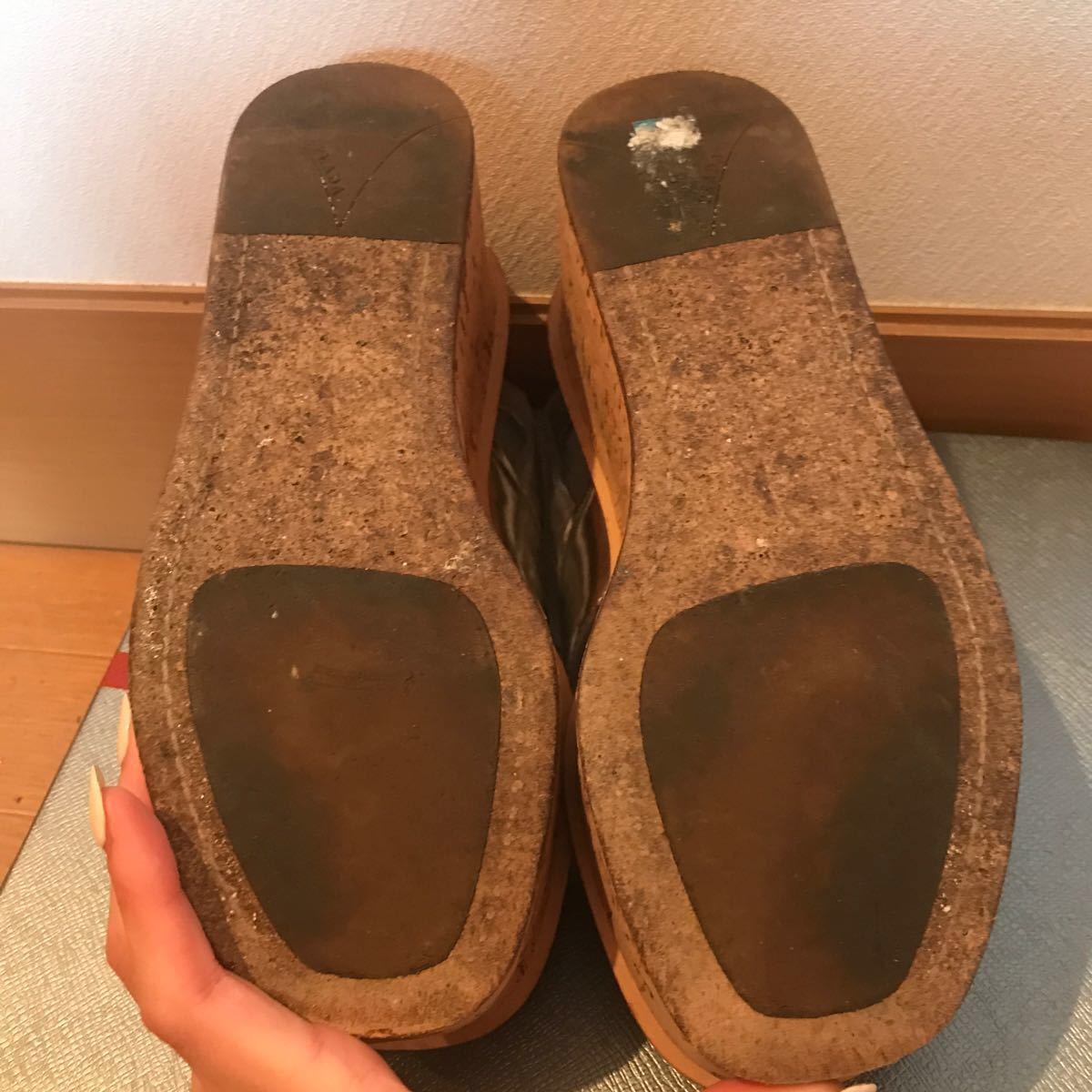 プラダ 厚底 サンダル シルバー PRADA ウェッジ cnema.fr