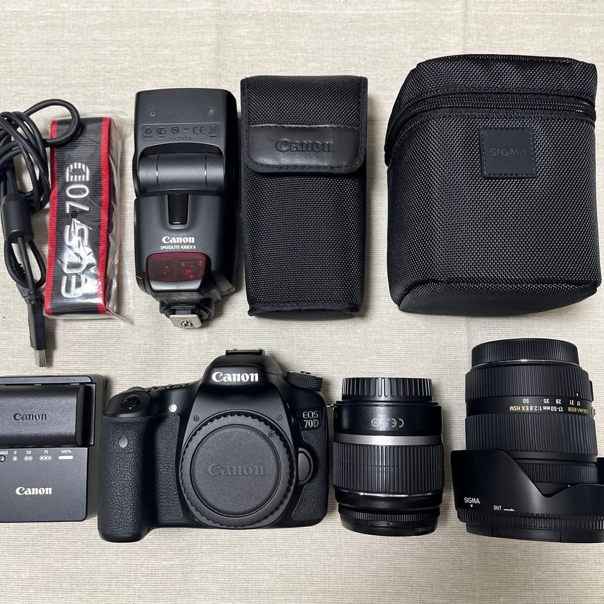 Canon EOS 70D 一眼レフ / SIGMA レンズ / ストロボセット Canon EOS 70D 一眼レフ / SIGMA レンズ / ストロボセット