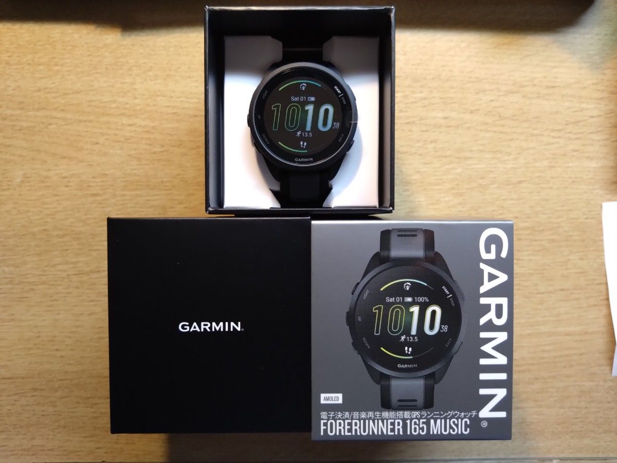 【未使用】GARMIN Forerunner 165 黒 音楽再生対応 納品書(11/1)付 【未使用】GARMIN Forerunner 165 黒 音楽再生対応 納品書(11/1)付