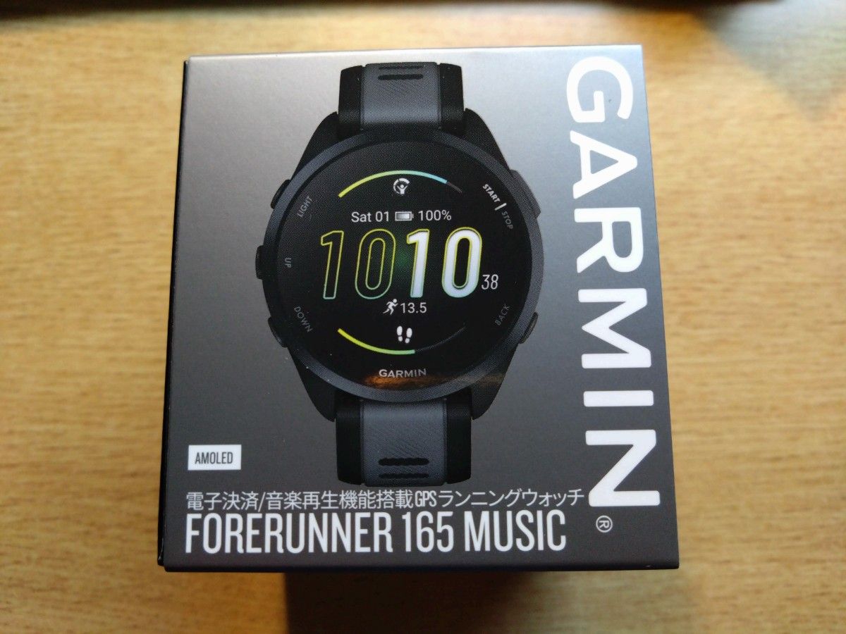 【未使用】GARMIN Forerunner 165 黒 音楽再生対応 納品書(11/1)付 【未使用】GARMIN Forerunner 165 黒 音楽再生対応 納品書(11/1)付