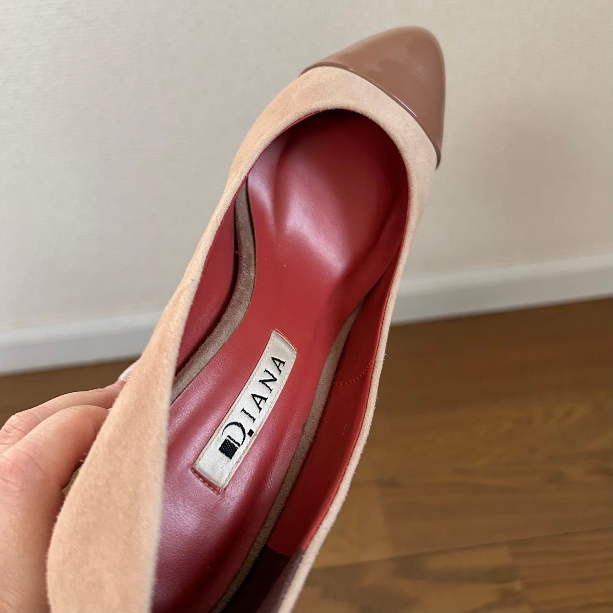 極美品】DIANA ダイアナ パンプス スウェード バイカラー 極美品】DIANA ダイアナ パンプス スウェード バイカラー