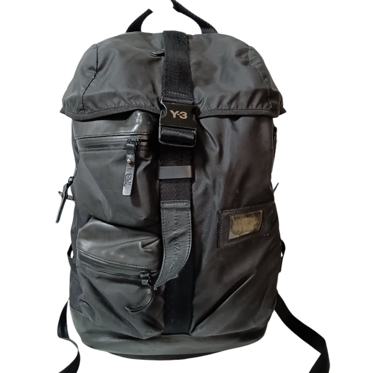 Y1110-2 綺麗 ヨウジ ヤマモト Y-3 ワイスリー アディダス リュック バックパック 大容量 黒ブラック