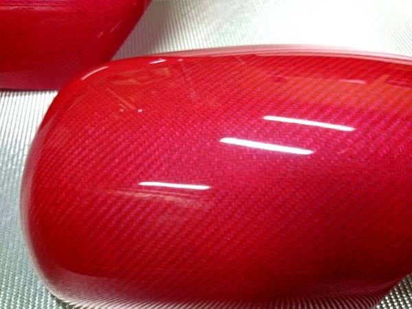 TOYOTA 200 series Hiace [ real carbon * twill . red ] door mirror cover 