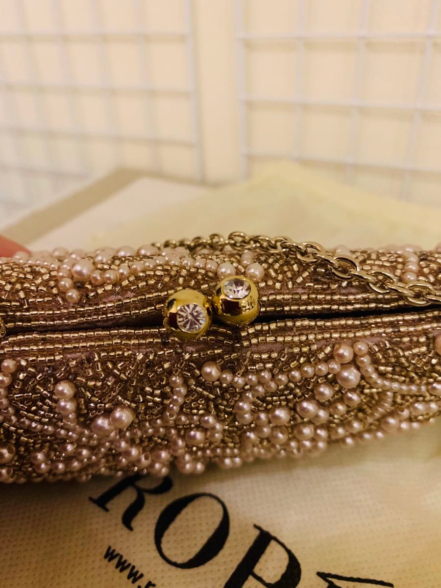 極美品】ROPE ロペ パーティーバッグ ハンドバッグ 結婚式 極美品】ROPE ロペ パーティーバッグ ハンドバッグ 結婚式