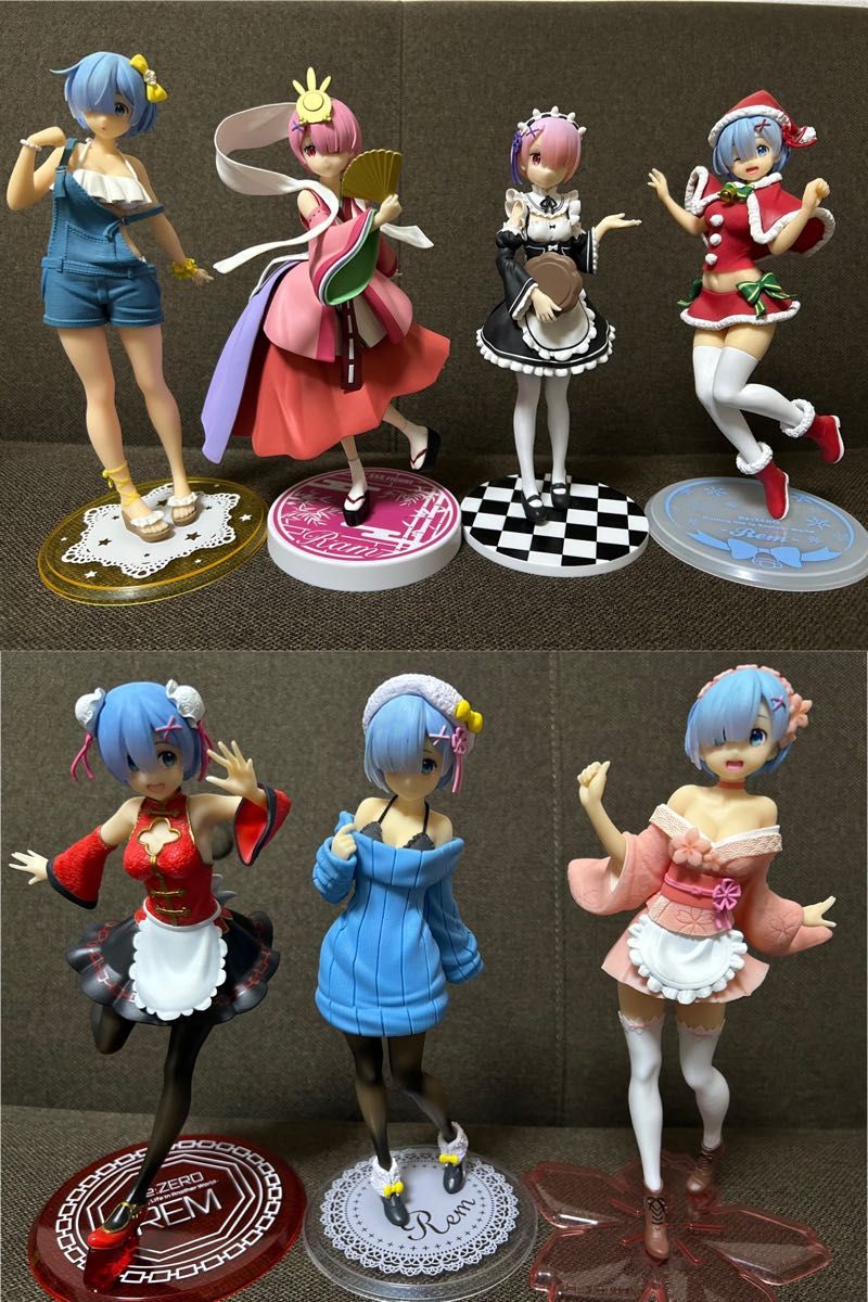 Re ゼロ リゼロ レム ラム プライズフィギュア 7個まとめ売り Re ゼロ リゼロ レム ラム プライズフィギュア 7個まとめ売り