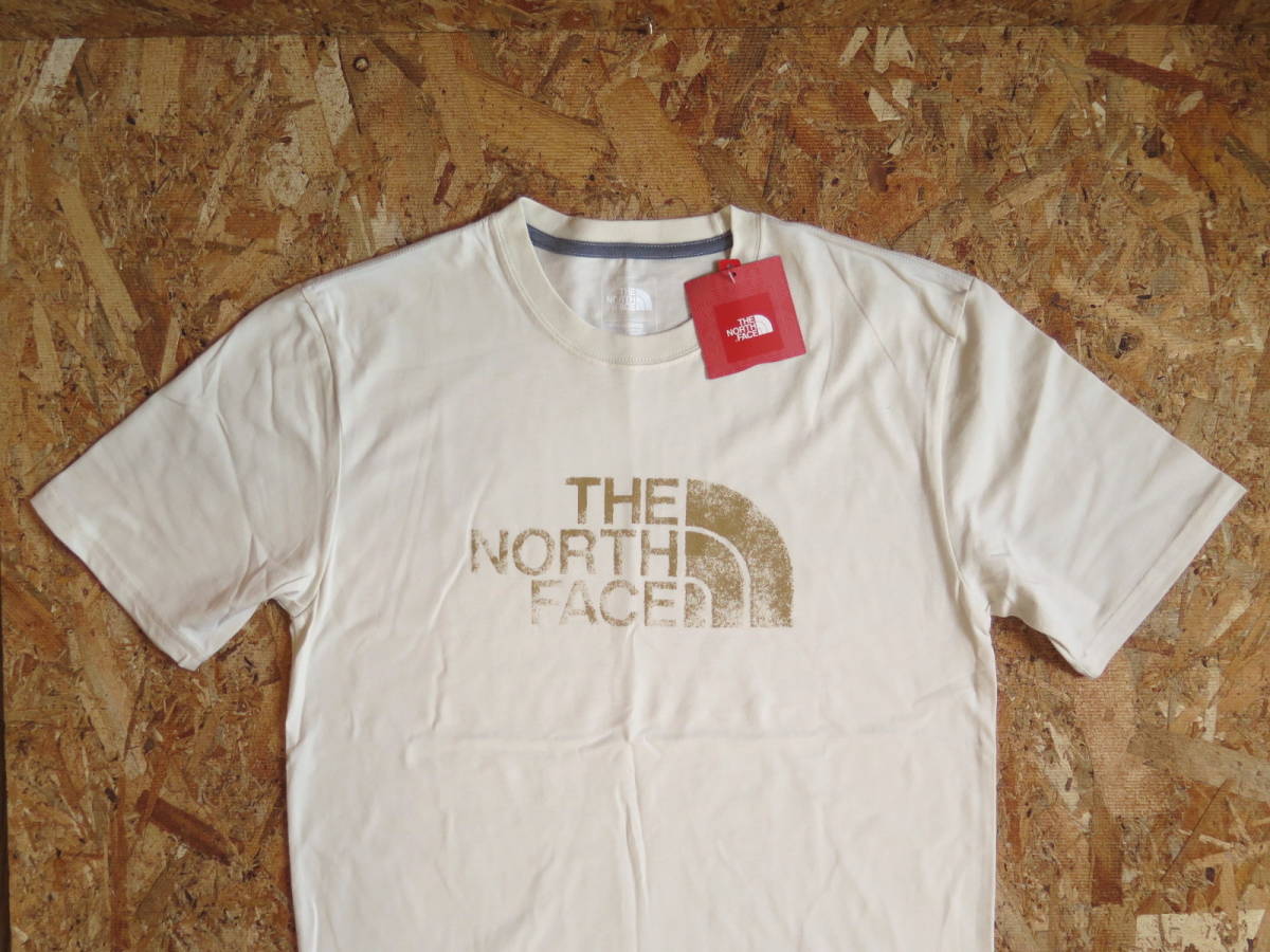 新品☆本物 ノースフェイス THE NORTH FACE ロゴ Tシャツ Lサイズ LOGO S/S TEE 日本未発売モデル T-SHIRT VINTAGE WHITE USAモデル _画像2