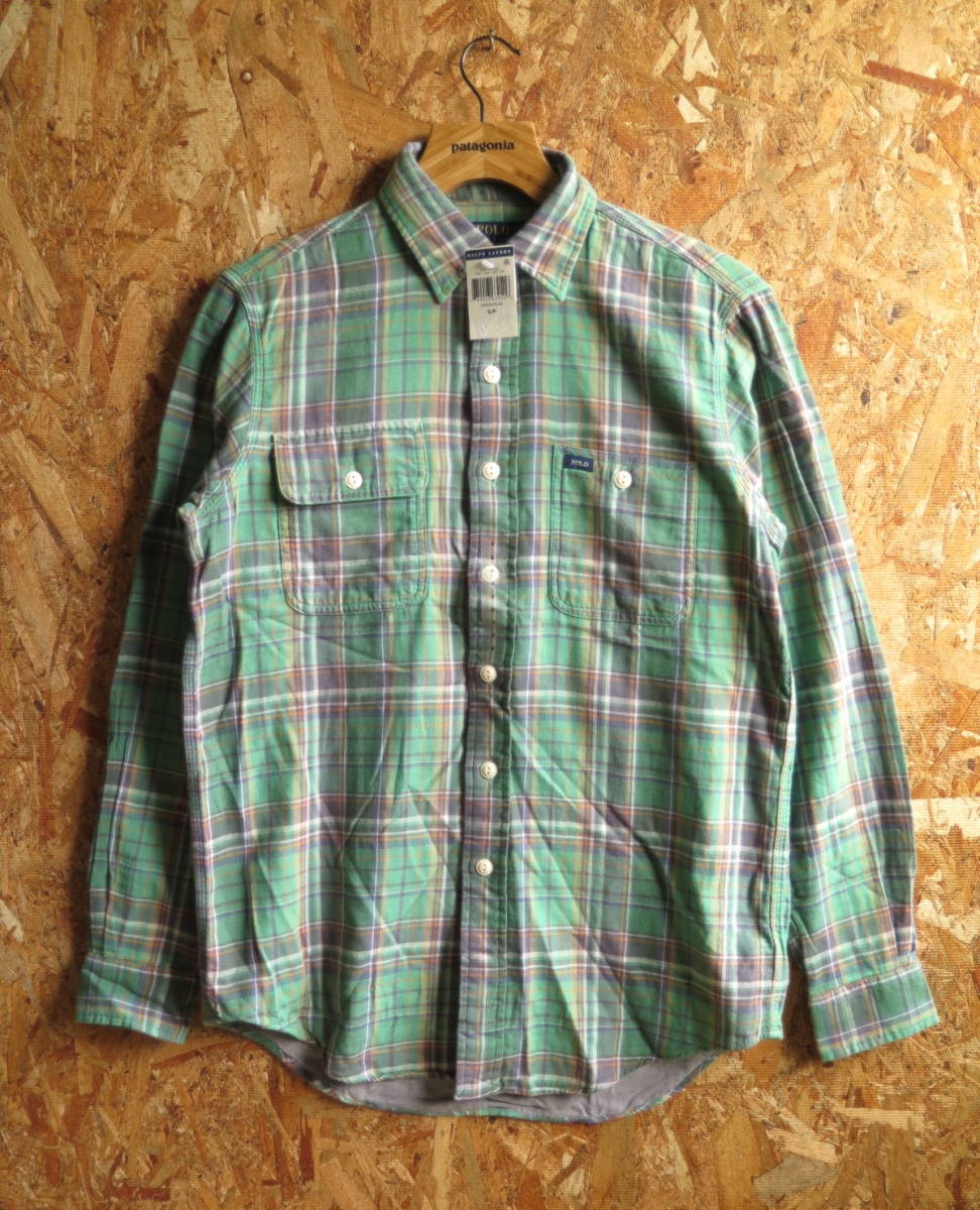 新品☆本物 ポロ ラルフローレン チェックシャツ フランネルシャツ Sサイズ POLO RALPH LAUREN FLANNEL WORK SHIRT アメリカモデル USA購入