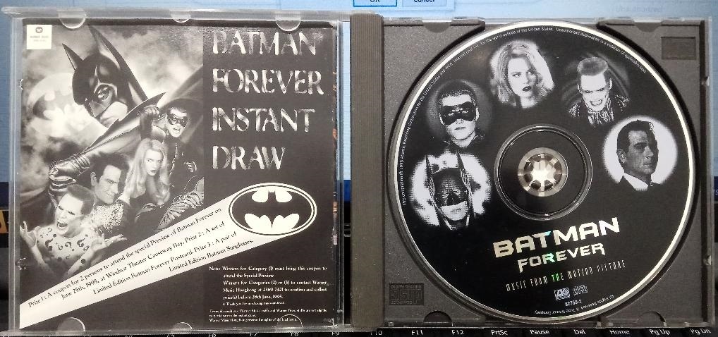 126) 正規盤 US版 CD バットマンフォーエヴァー オリジナル サウンドトラック 中古品_画像3