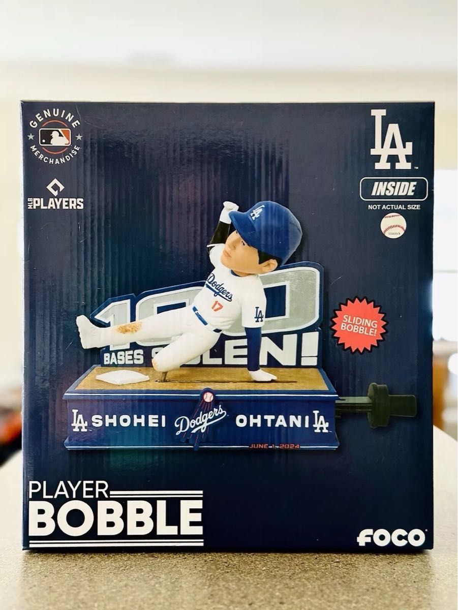 レア 100個限定 大谷翔平 MLB通算100盗塁記念ボブルヘッド 50/50 レア 100個限定 大谷翔平 MLB通算100盗塁記念ボブルヘッド 50/50