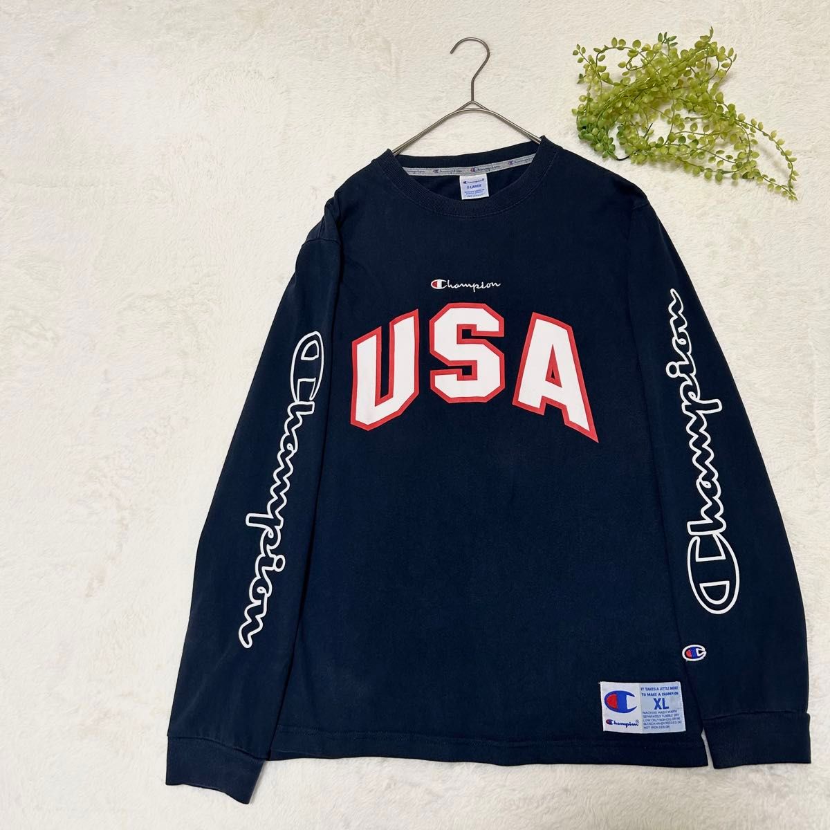 希少】チャンピオン フットボールTシャツ トップス メンズ 長袖 希少】チャンピオン フットボールTシャツ トップス メンズ 長袖