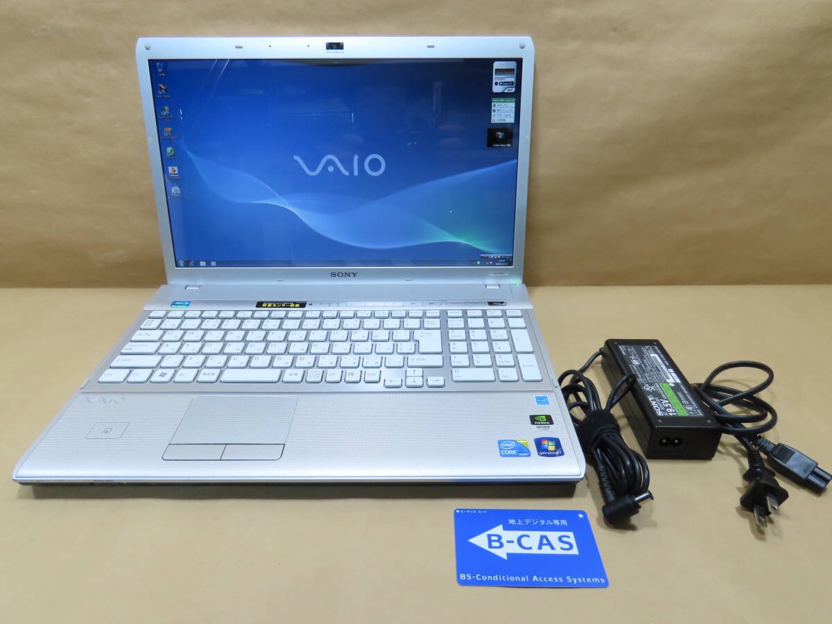 SONY ノートパソコン　VAIO VPCF118FJ　 Core i5 520M DDR3　4GB GeForce 310M Windows 7 Home Premium 64bit　地デジ FULLHD