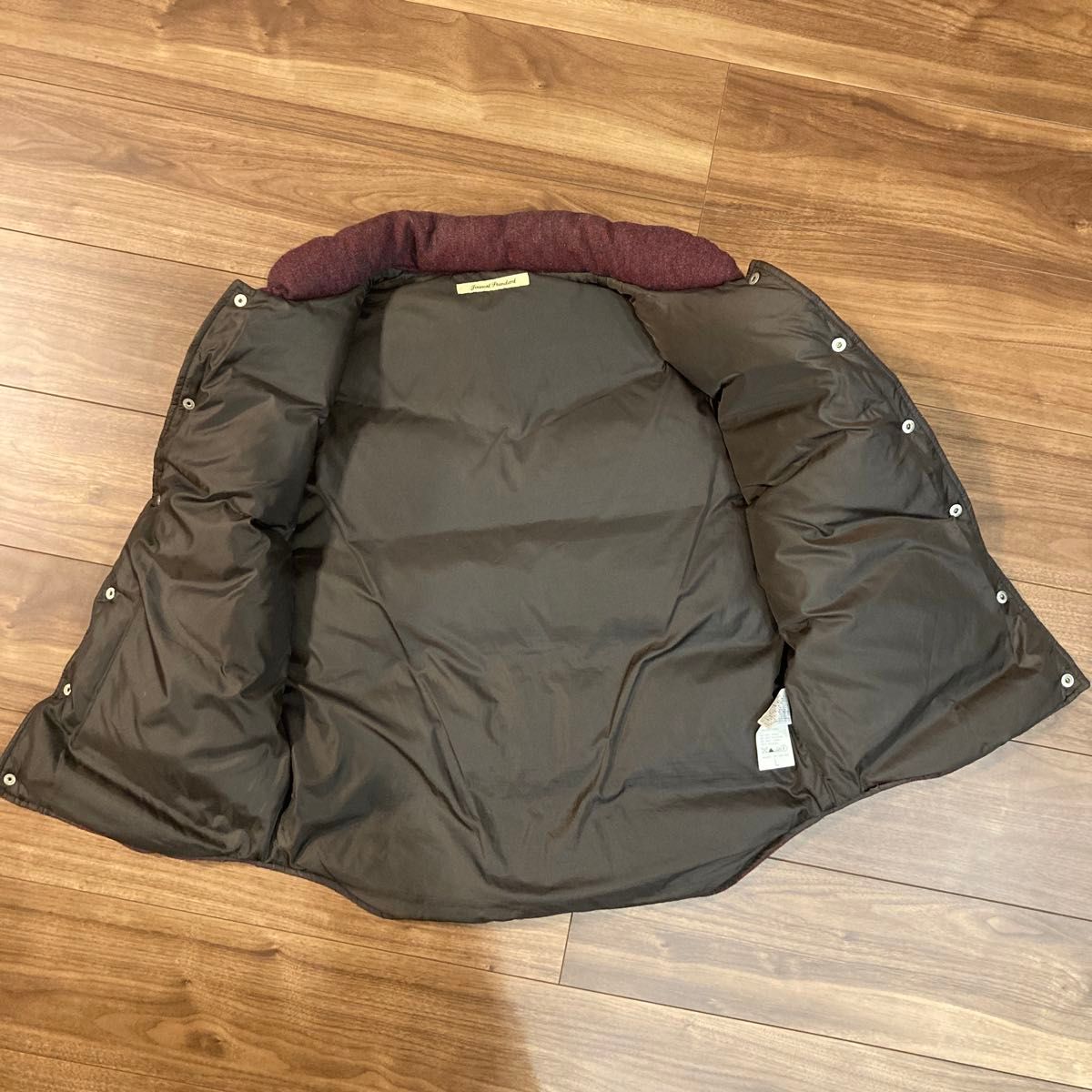 美品】ジャーナルスタンダード 羊革 ダウンベスト ツイード 美品】ジャーナルスタンダード 羊革 ダウンベスト ツイード