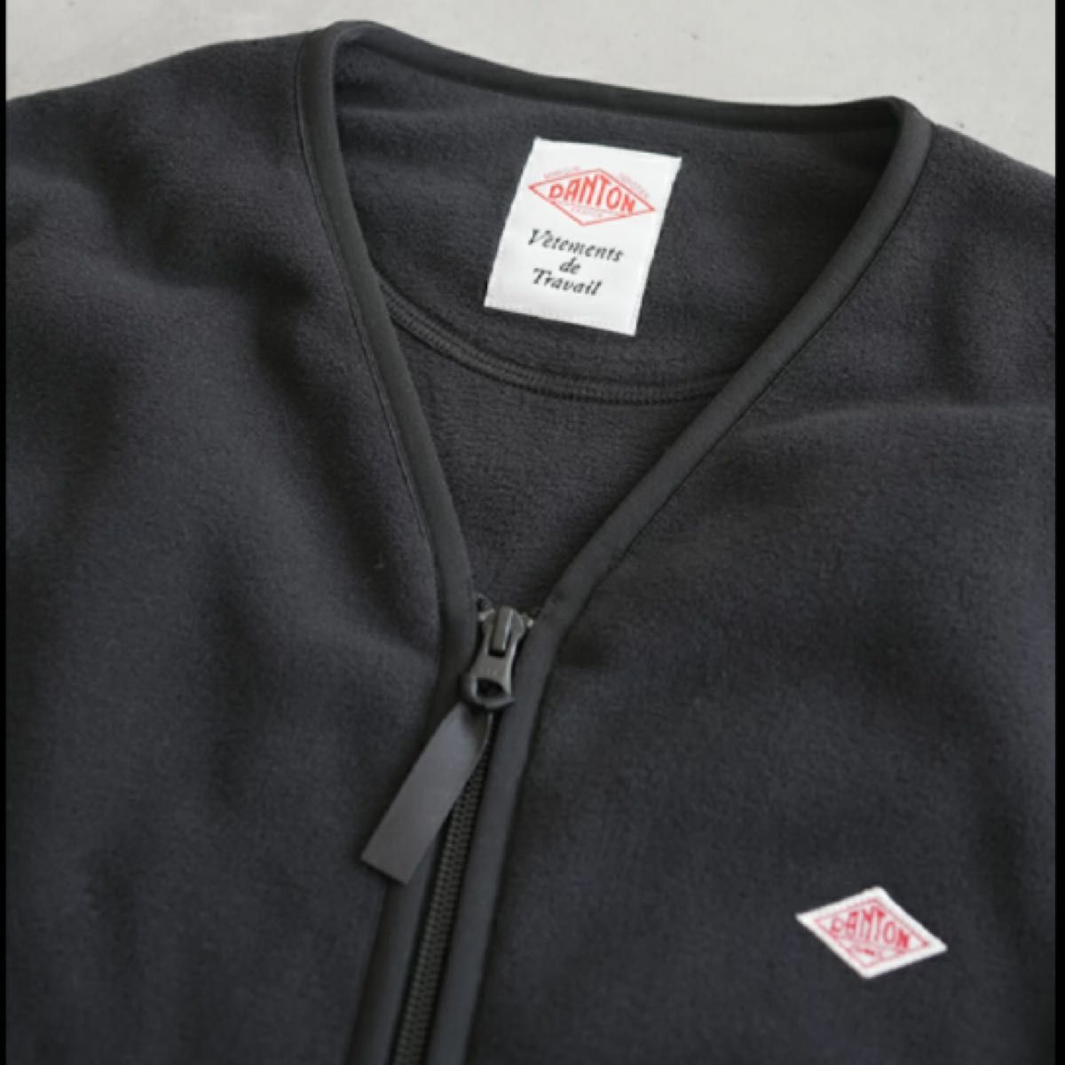 DANTON ポーラテックフリース Vネックベスト MEN Lサイズ BLACK DANTON ポーラテックフリース Vネックベスト MEN Lサイズ BLACK