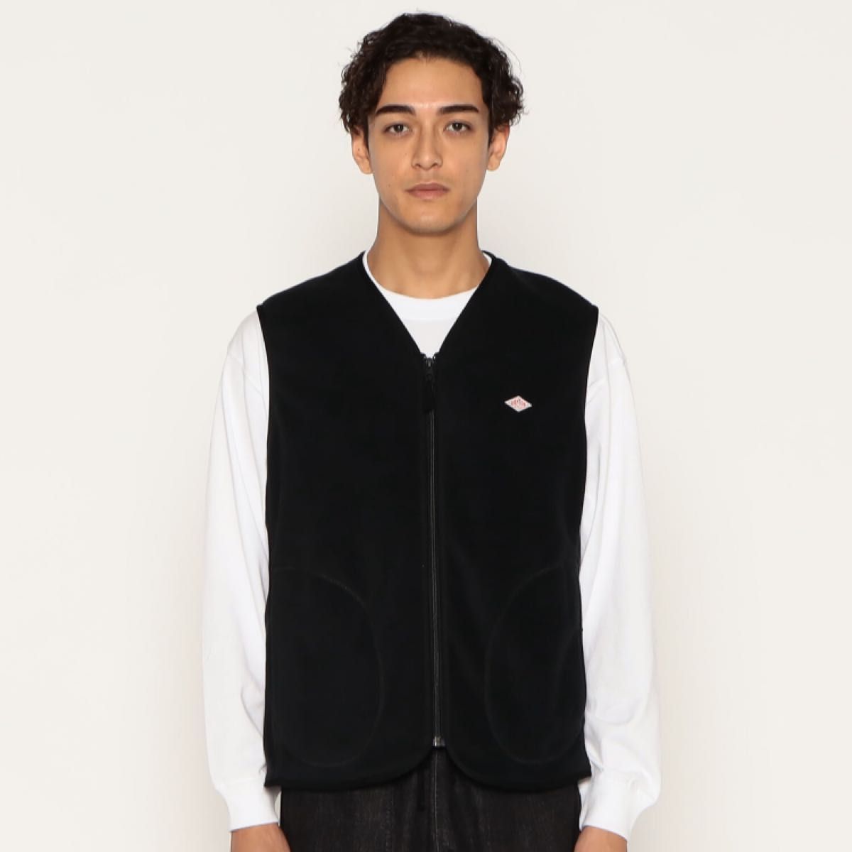 DANTON ポーラテックフリース Vネックベスト MEN Lサイズ BLACK DANTON ポーラテックフリース Vネックベスト MEN Lサイズ BLACK