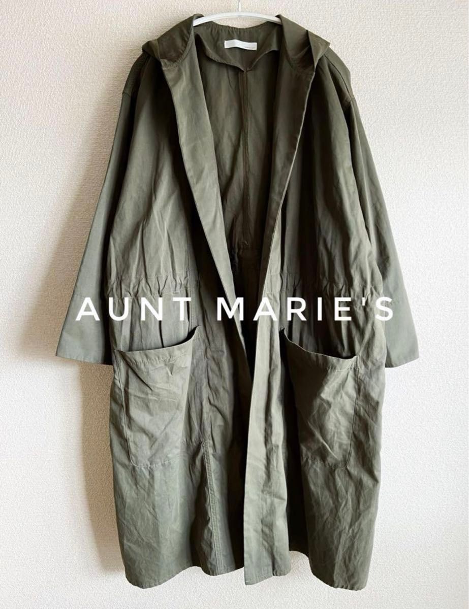 AUNT MARIE'S アントマリーズ フード ロングコート 釦無し AUNT MARIE'S アントマリーズ フード ロングコート 釦無し