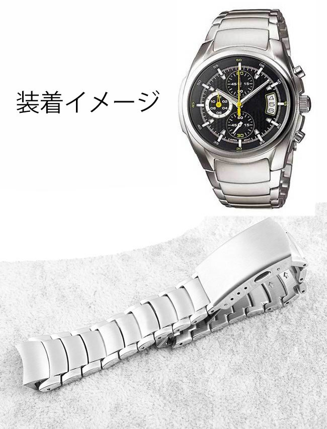 カシオ腕時計装着可能互換用ステンレスベルト 幅18mm カシオEF-512装着可能バンド_画像2