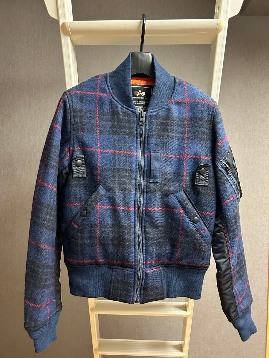 サニースポーツ × ALPHA × Woolrich MA-1 チェック M サニースポーツ × ALPHA × Woolrich MA-1 チェック M