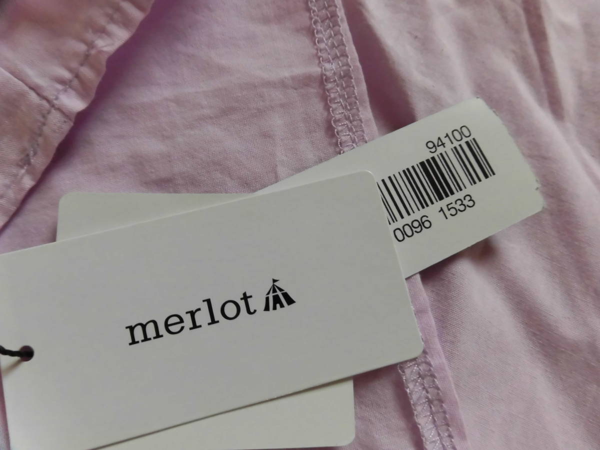 新品★merlot★ふんわりボリュームパフ袖、薄紫色の長袖ブラウス★Ｆ _画像6