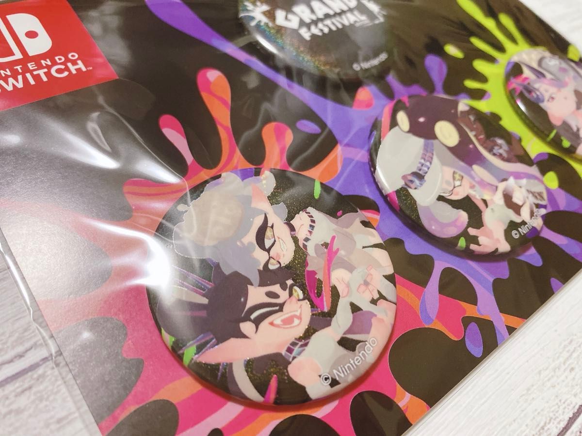 新品未開封】Nintendo Splatoon3 缶バッジ 4個セット スプラ 新品未開封】Nintendo Splatoon3 缶バッジ 4個セット スプラ