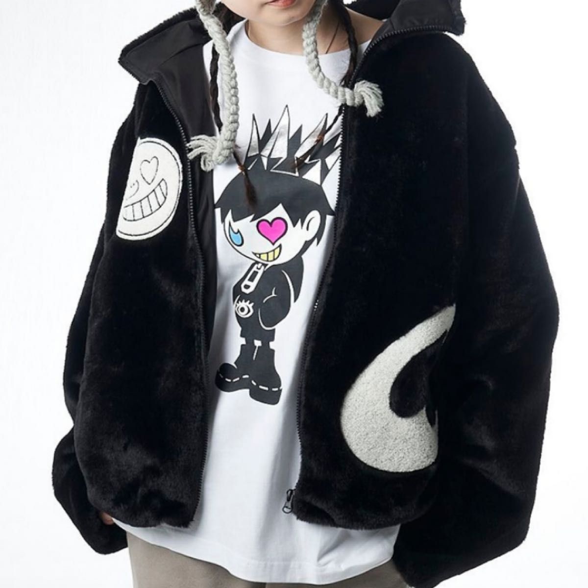 tear R drop FUR JACKET【BLACK】アウター 黒 冬 声優 木村良平 tear R drop FUR JACKET【BLACK】アウター 黒 冬 声優 木村良平