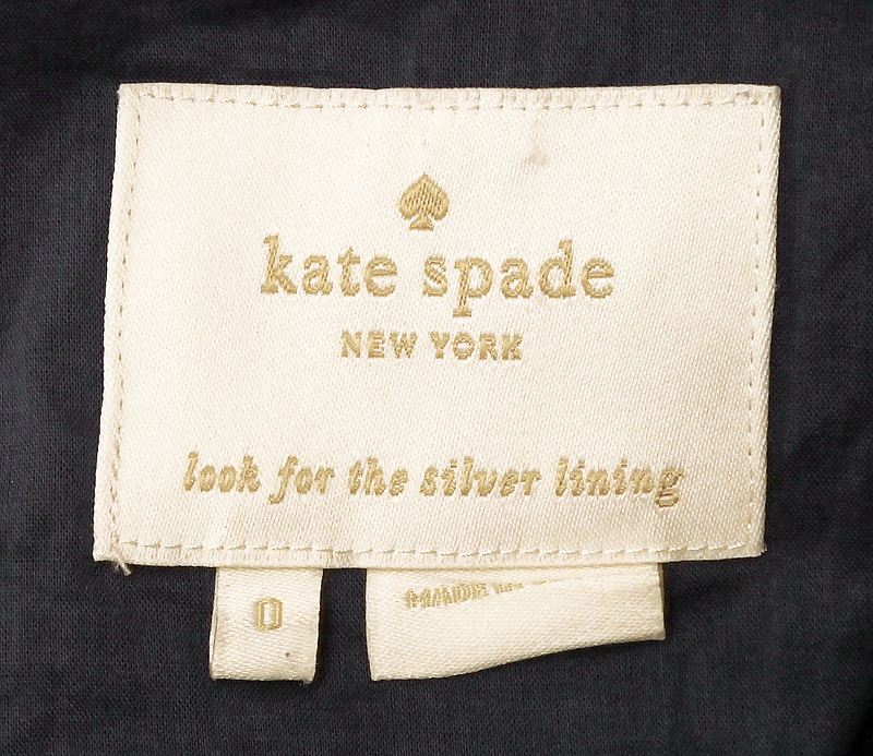 kate spade NEWYORK ケイトスペード ニューヨーク ワンピース 半袖 サイズ：0 バックジップ_画像3