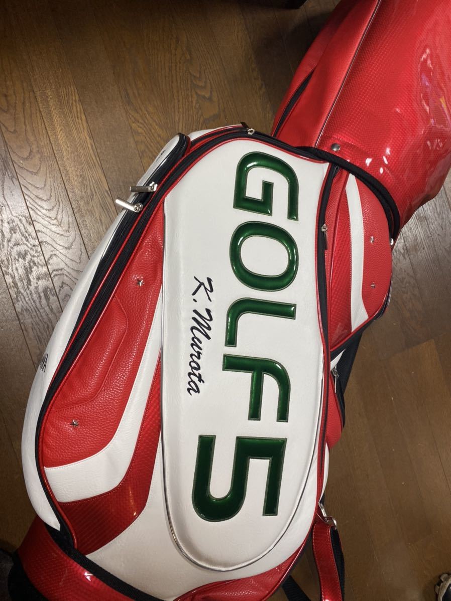 室田淳プロ 2019 ツアー実使用 GOLF5 長寿の里 キャディーバッグ_画像1