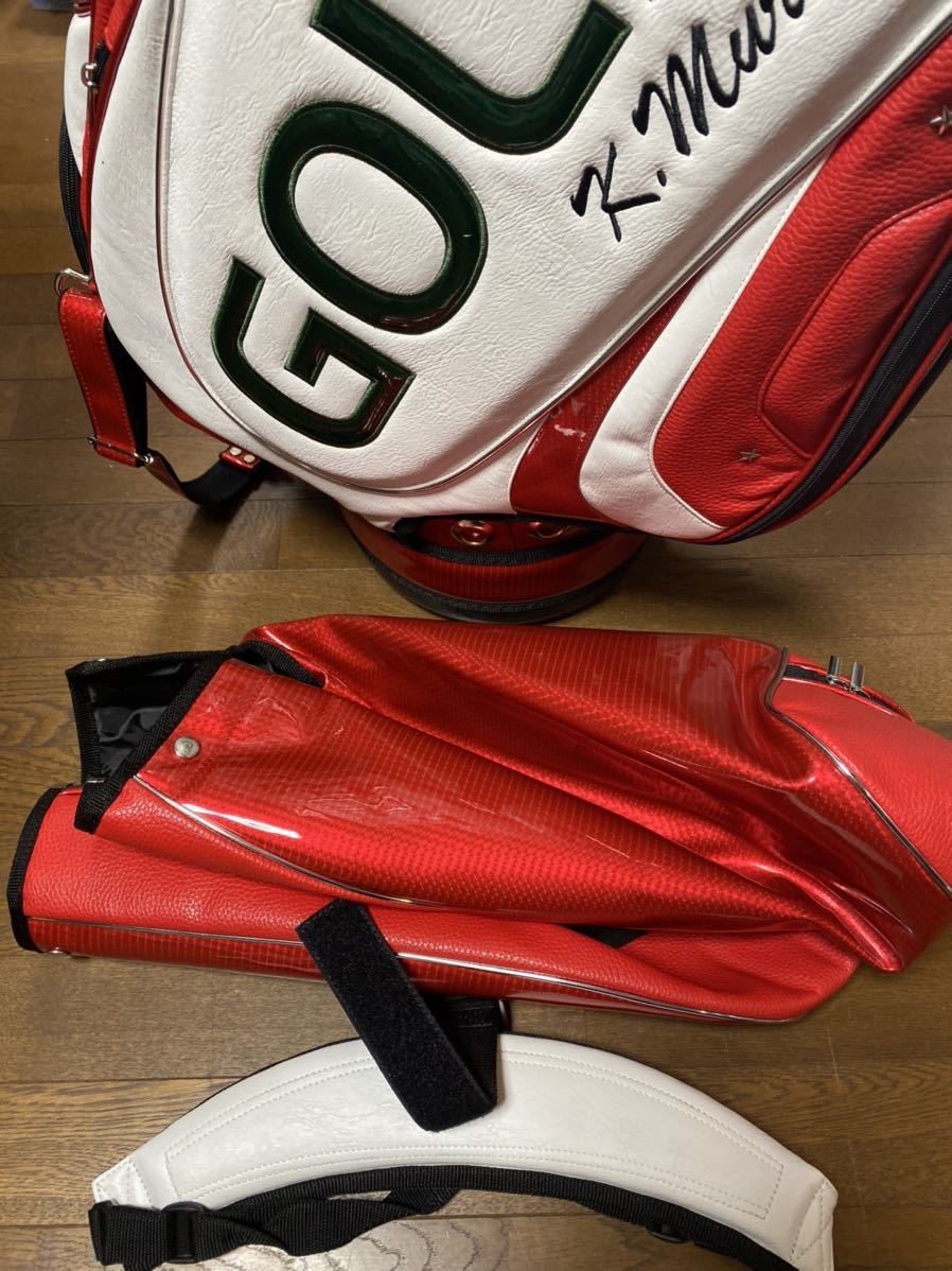 室田淳プロ 2019 ツアー実使用 GOLF5 長寿の里 キャディーバッグ_画像8