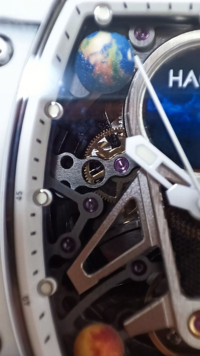 Haofa腕時計 自動巻き スケルトン 炭素繊維ケース 機械式時計 Haofa腕時計 自動巻き スケルトン 炭素繊維ケース 機械式時計