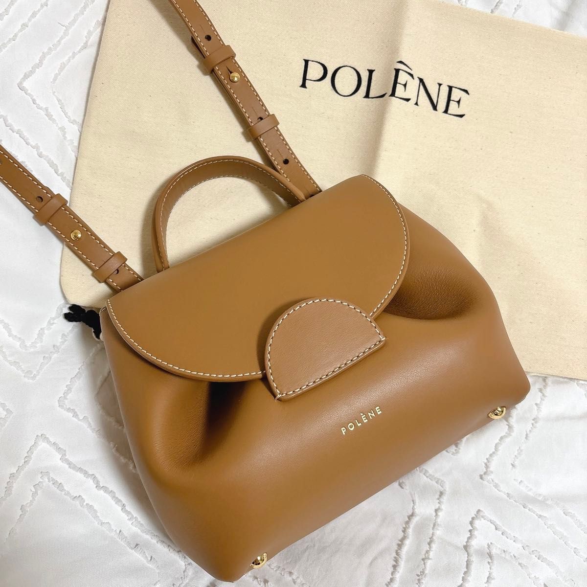 POLENEポレーヌ>Numro Un Nano スムースキャメル 正規品 極美品 POLENEポレーヌ>Numro Un Nano スムースキャメル 正規品 極美品