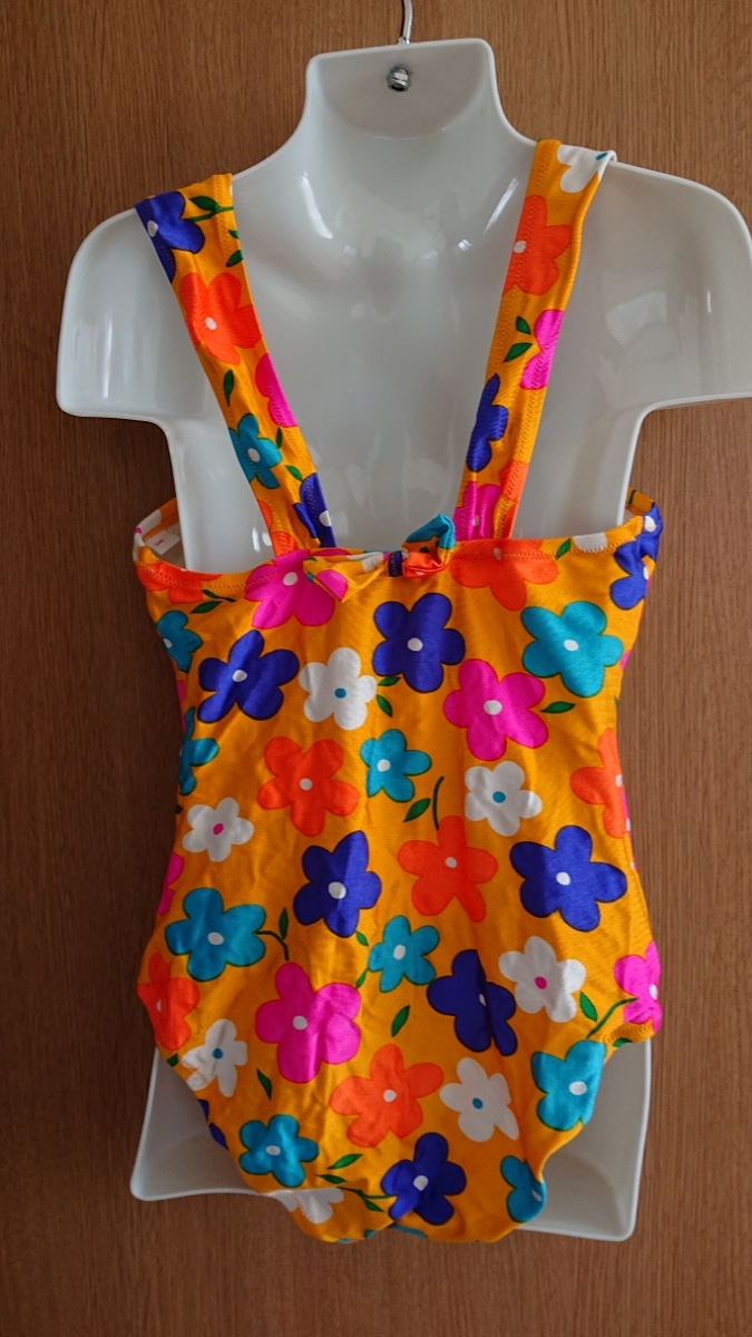 *.... size * orange series * retro flower pattern. One-piece swimsuit *140*