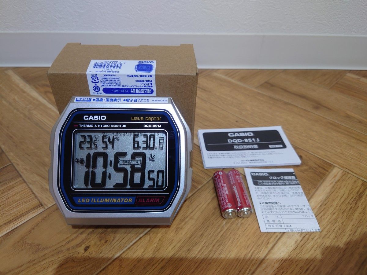 カシオ 電波目覚まし時計 DQD-851J-8JF 新品未使用 CASIO wave カシオ 電波目覚まし時計 DQD-851J-8JF 新品未使用 CASIO wave